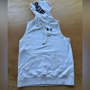 Under Armour White Sleeveless Hoodie- Worn once